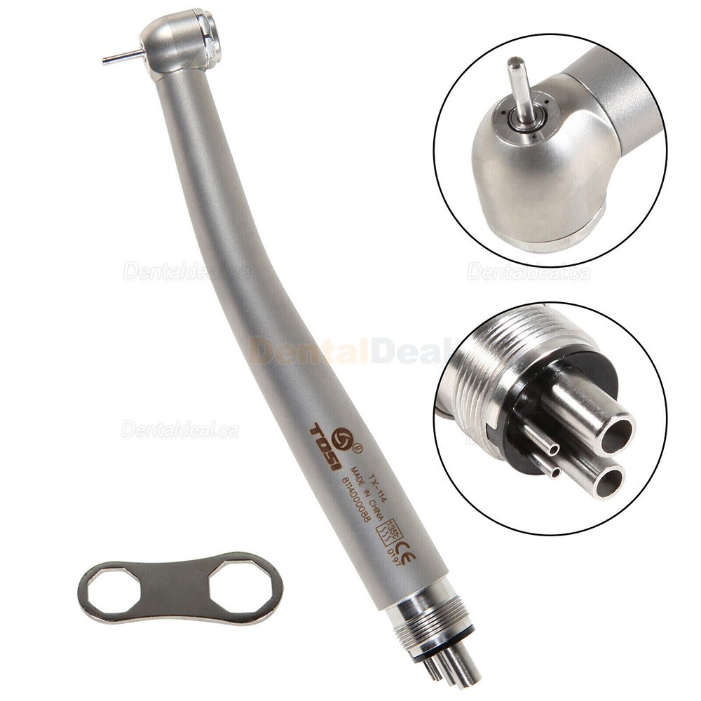 TOSI TX-114 Dental High Speed Turbine Handpiece Push Button 4 Holes